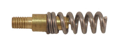 Close-up of Pro-Shot Black Powder Patch Worm, Gold with brass base
