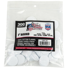 Pro-Shot 1 inch round gun cleaning patches, 300-count pack