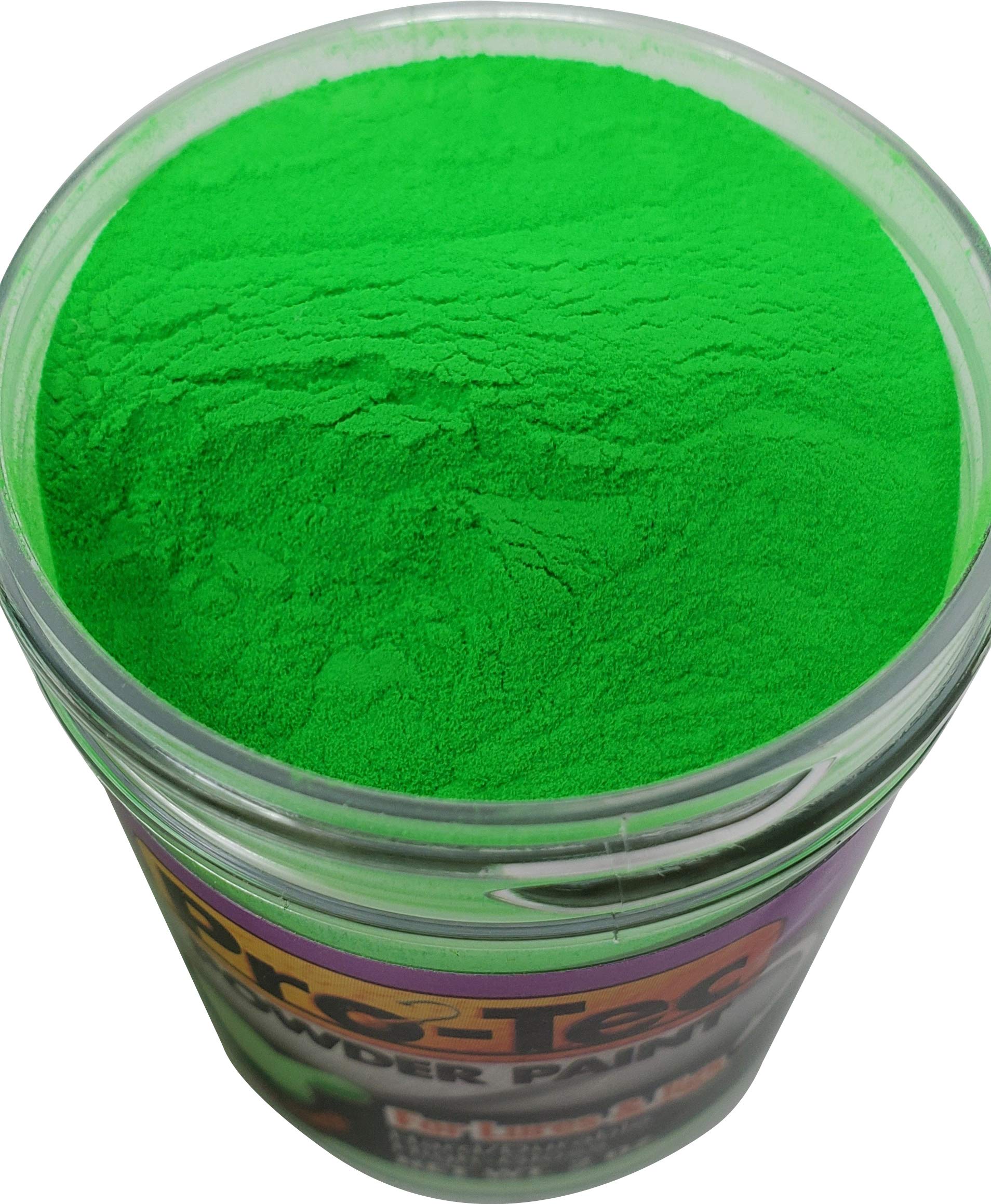 Bright Green Pro-Tec powder on a jig for a glossy lure finish.