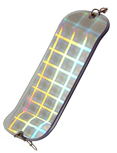 Pro-Troll HotChip 11-Inch Flasher in UV plaid finish attracts salmon with EChip bait technology.