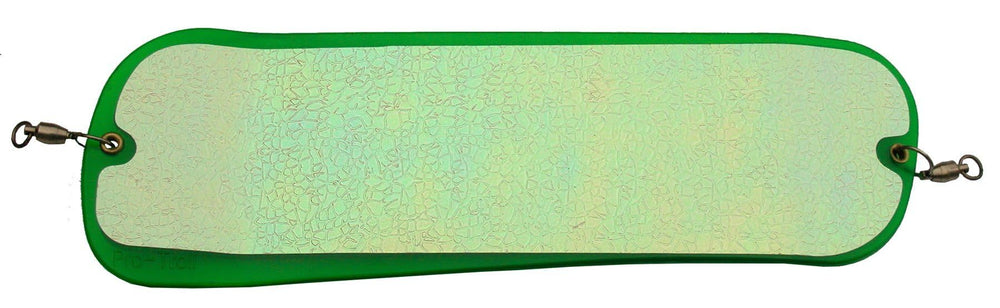 Pro-Troll ProChip 11 Fin Flasher glow green with EChip boosts attraction for Salmon and Halibut