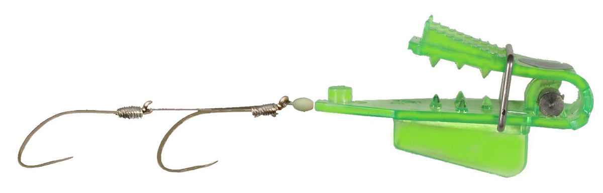 Pro-Troll Roto-Chip Bait Holder with EChip, Chartreuse, 3/4-Inch Wide Head, 5/0 Hooks
