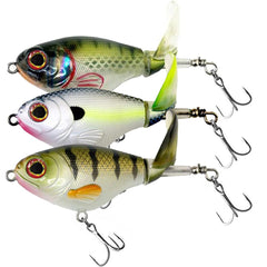 Proaovao 3pc topwater lure set with floating rotating tail