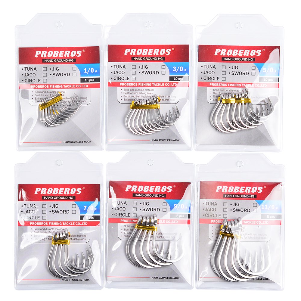 PROBEROS angling scene with hooks ready for pike and bass.