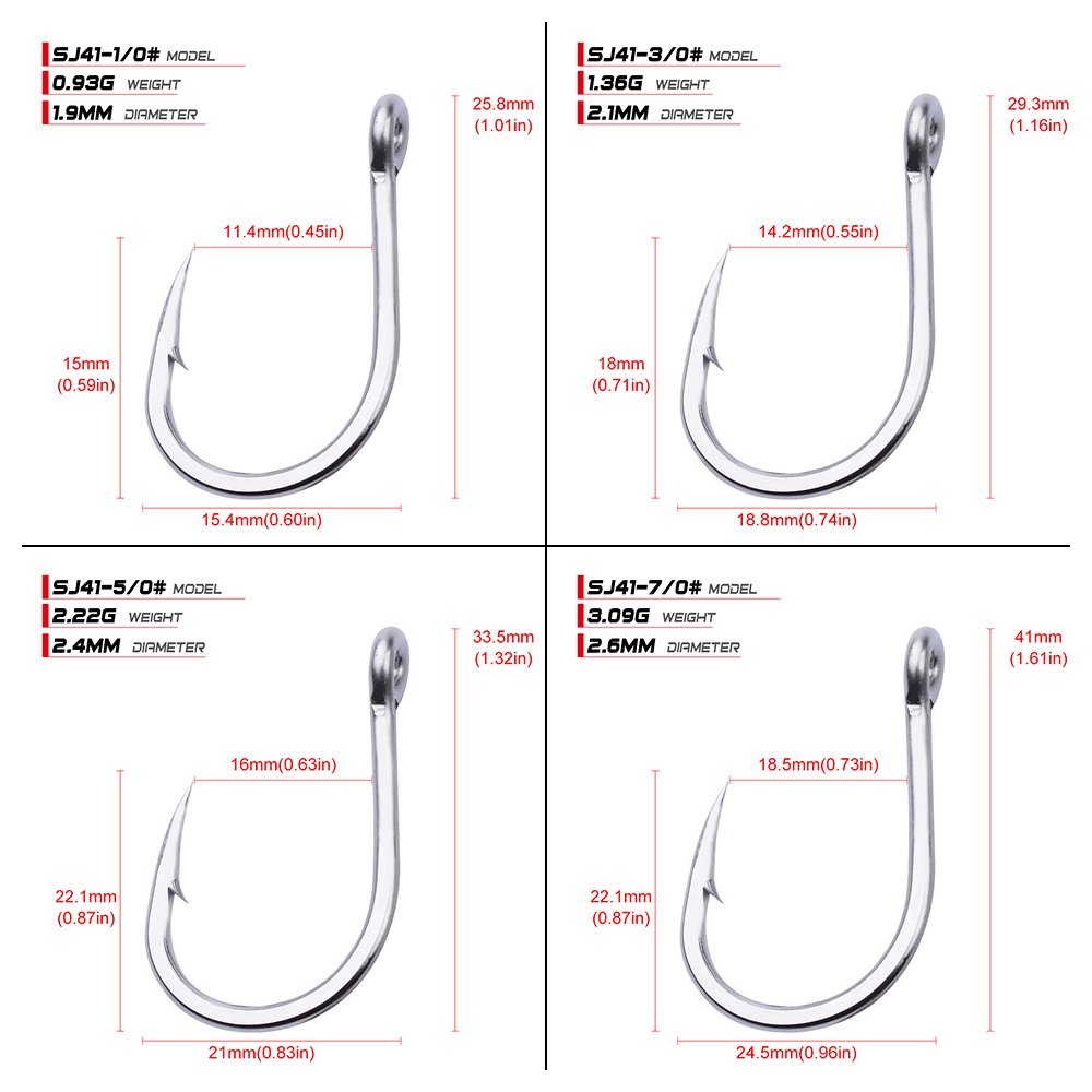 PROBEROS saltwater circle hook usage image shows reliable rigging for bigger fish.