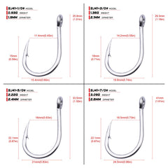 PROBEROS saltwater circle hook usage image shows reliable rigging for bigger fish.