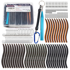 PROBITE 159pcs Senko worms kit with lifelike action for bass and panfish.
