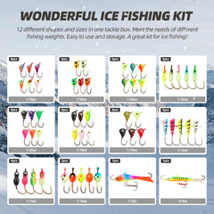 Lures and vibrating jigs from PROBITE ice fishing kit