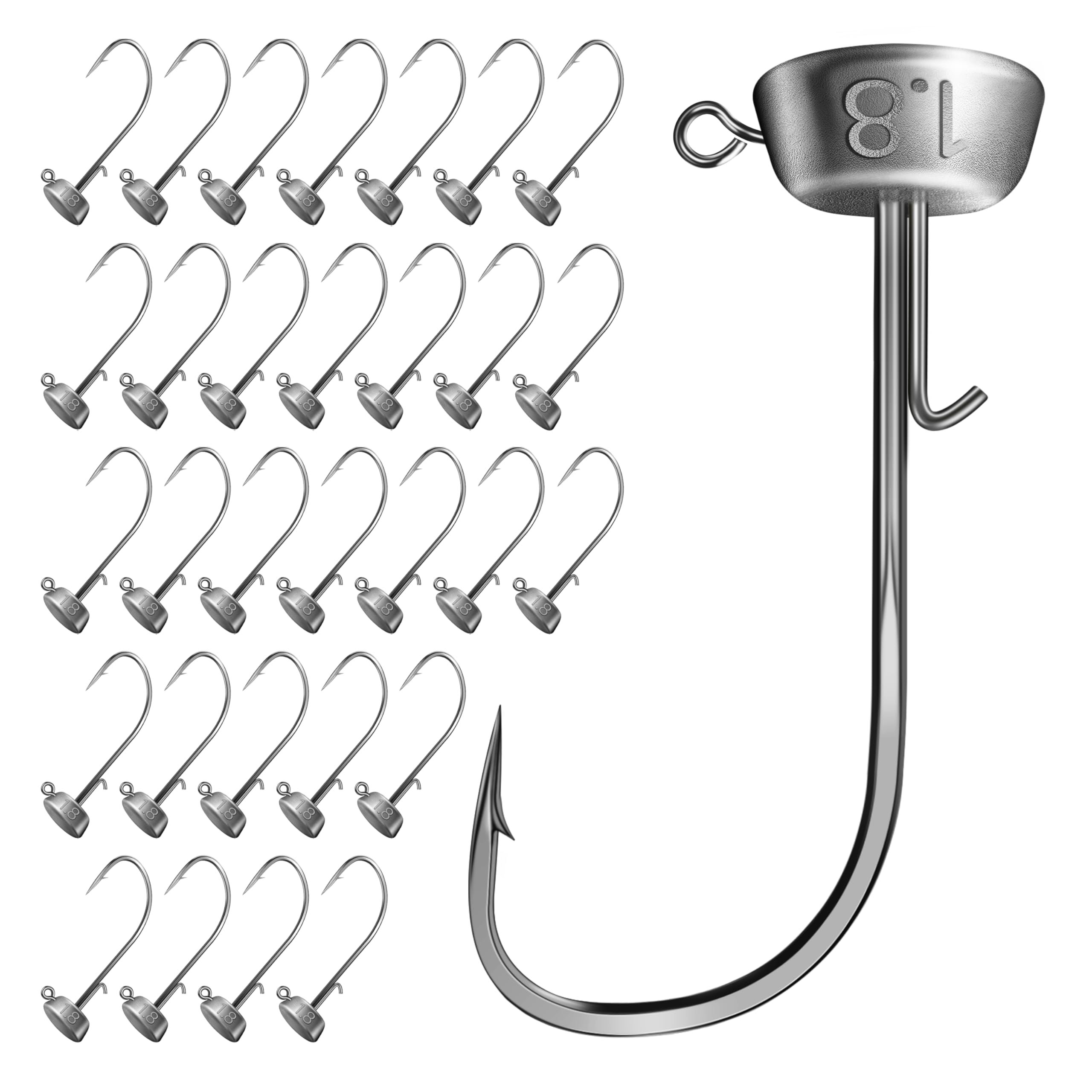 Close-up of built-in wire bait keeper on Ned jighead