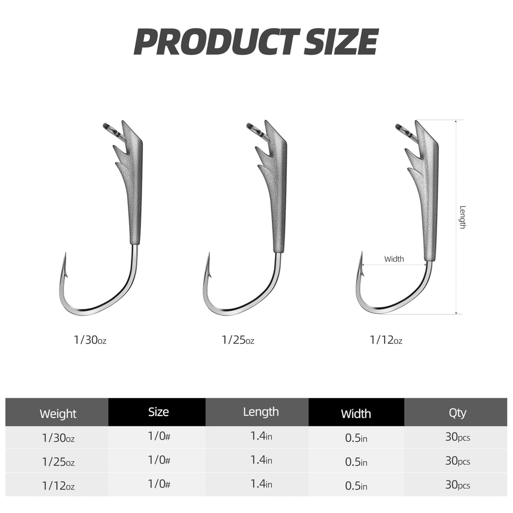 Angler using jig hooks for bass, crappie, and trout fishing