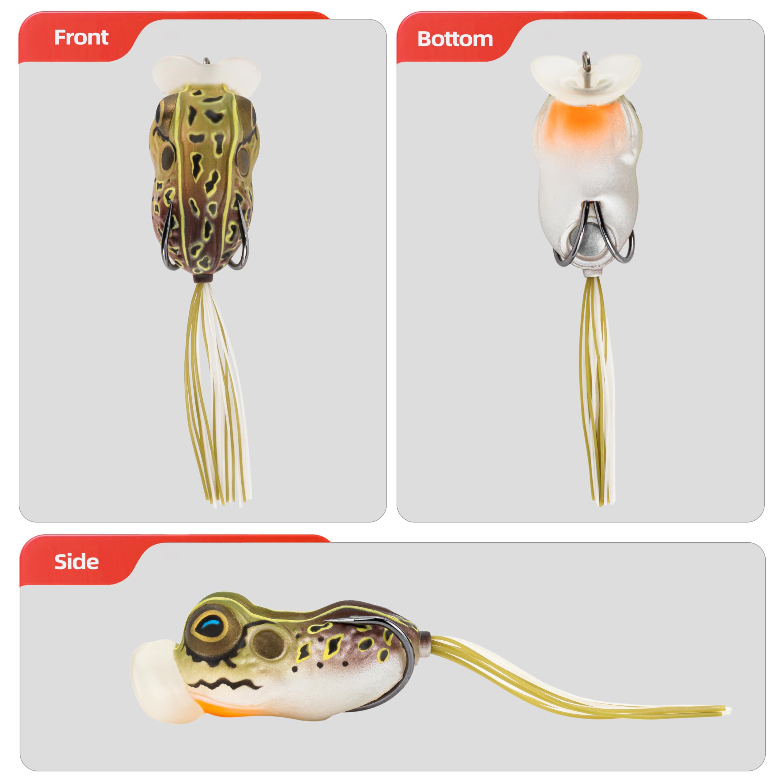 Five-piece Probite Soft Frog Lure set packaging