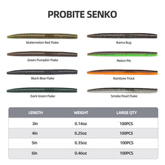 PROBITE Soft Worm rig options including Texas and Carolina for versatile setups.