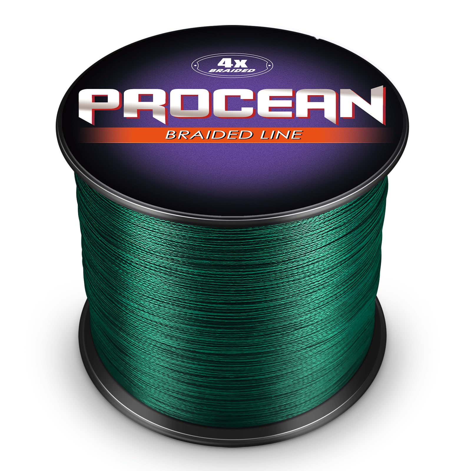 Procean braided line with 4-8 strands offers high strength under load.