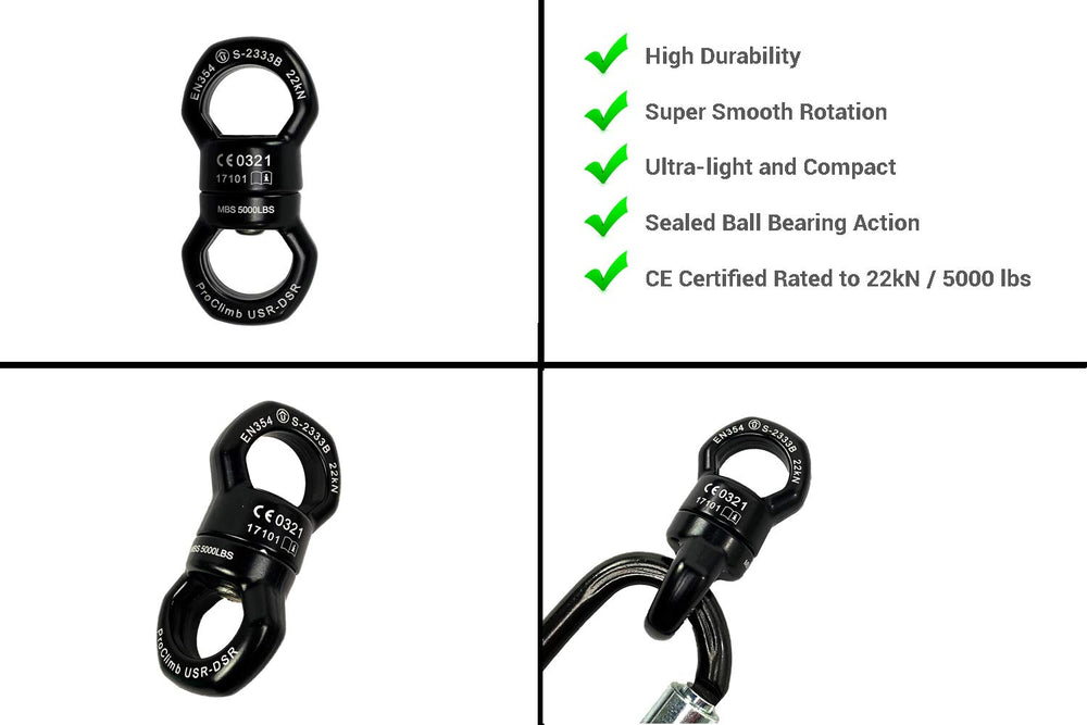 ProClimb 22kN micro rotator ideal for arborist and rescue applications.