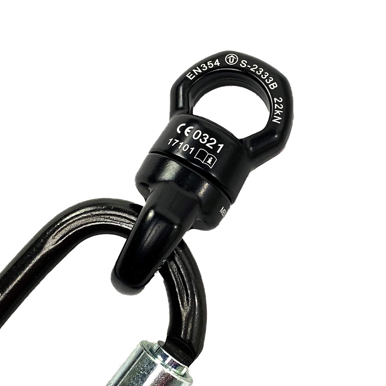 ProClimb 22kN micro rotator with 5000 lbs breaking strength for strong attachments.