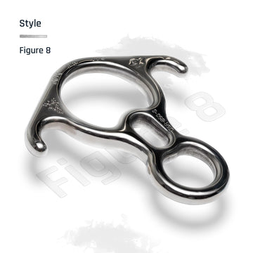 ProClimb fifty-kN stainless descender with robust construction for demanding climbs