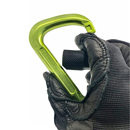 ProClimb carabiner in a rigging scenario demonstrating versatility for climbing and rescue prep.