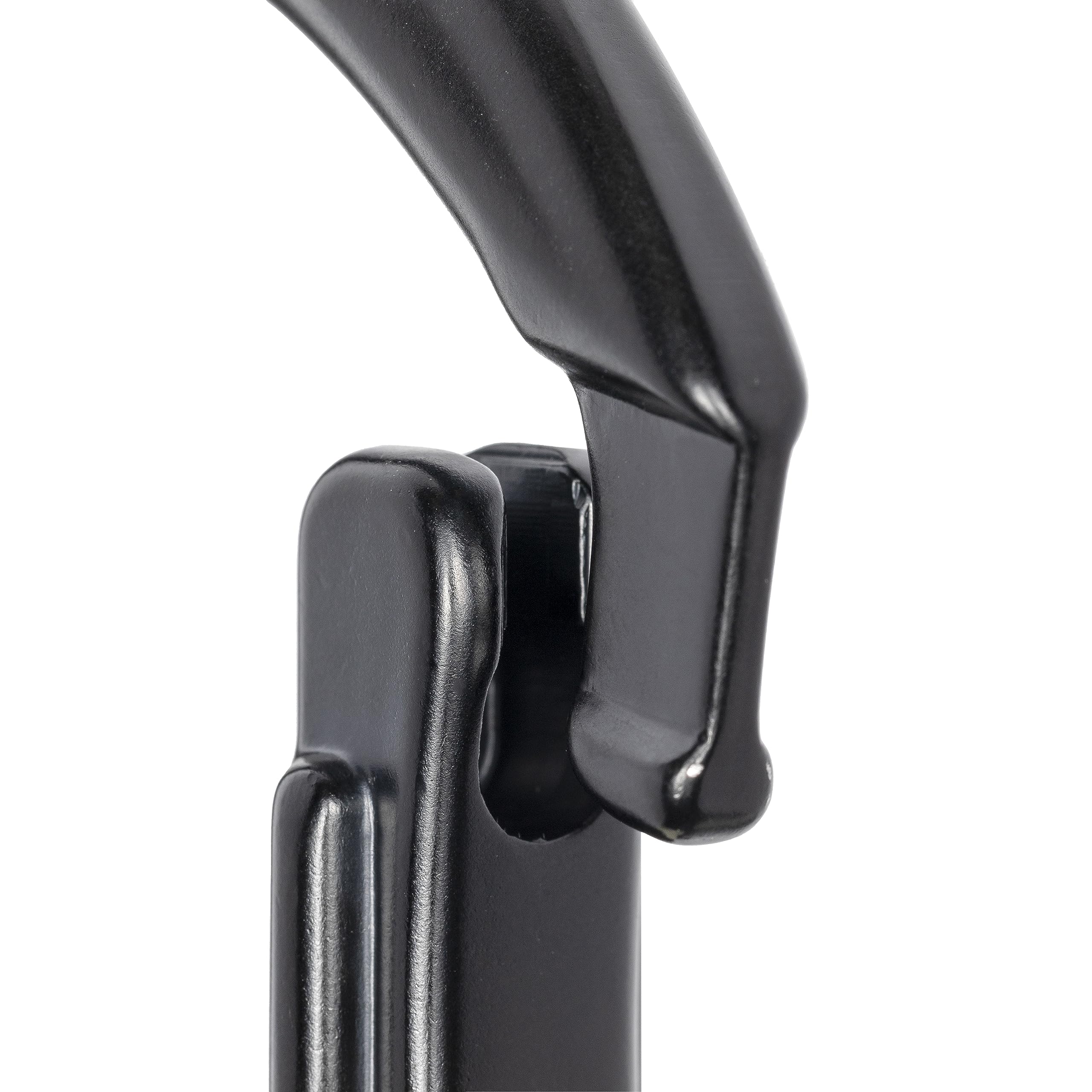 ProClimb forged aluminum carabiner snaphook side profile for ergonomic handling.