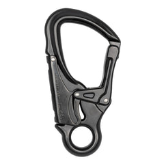 ProClimb forged aluminum carabiner snaphook top view; lightweight and easy rigging.
