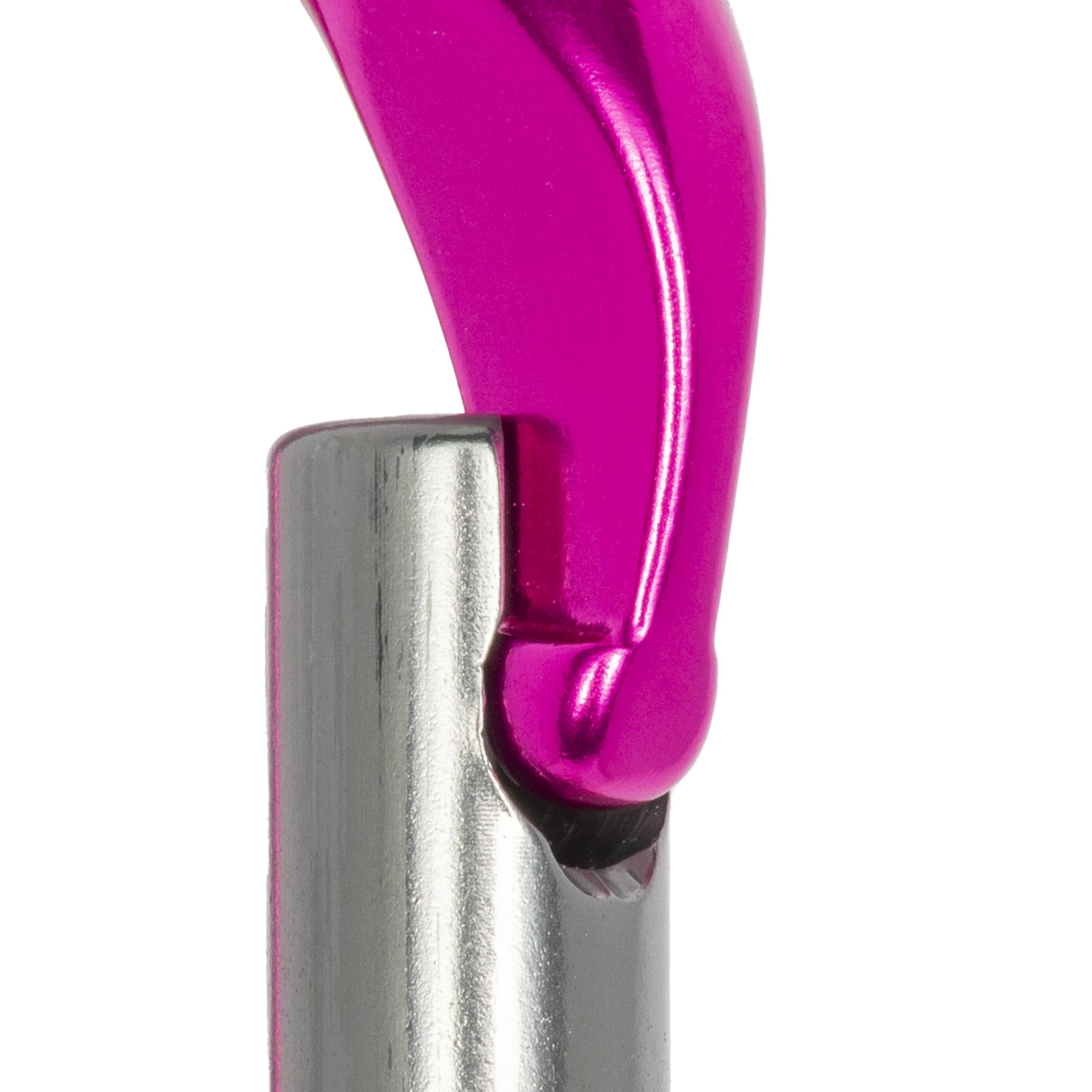 ProClimb hard anodized aluminum alloy carabiner, high durability in everyday use.