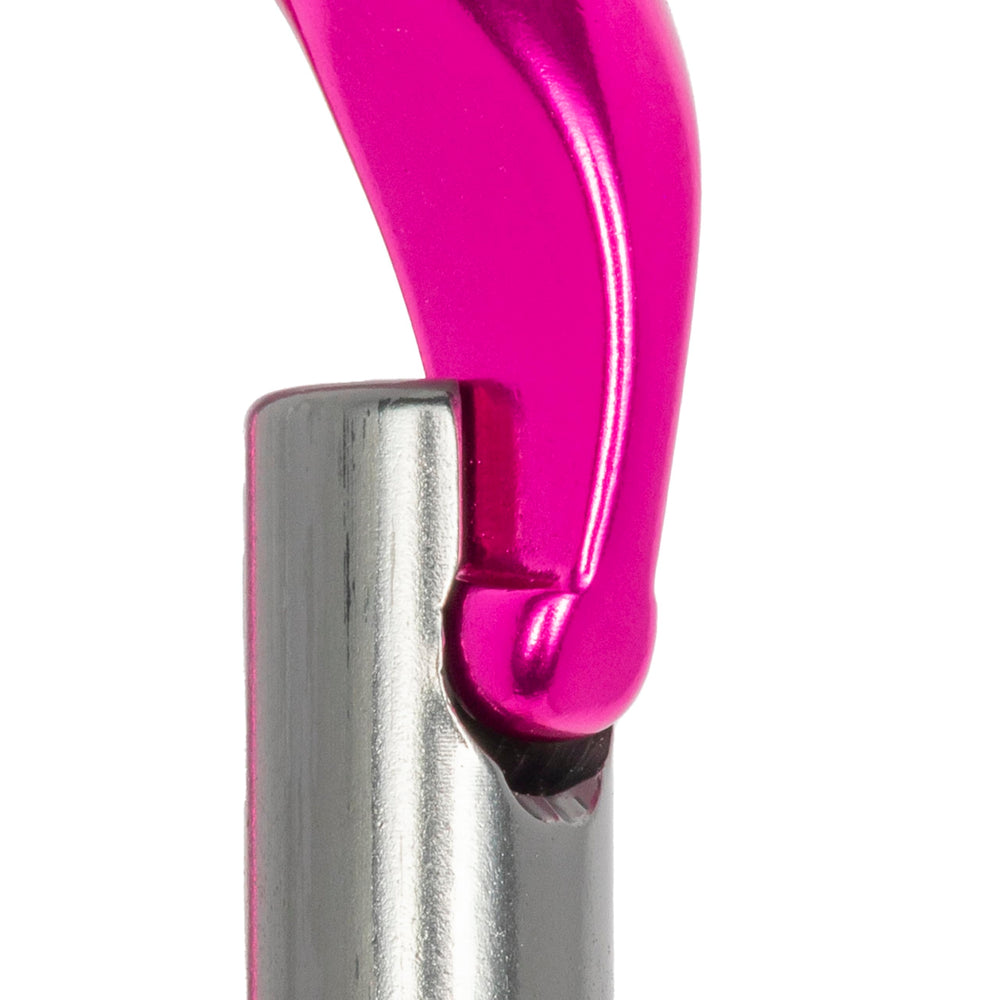ProClimb hard anodized aluminum alloy carabiner, high durability in everyday use.