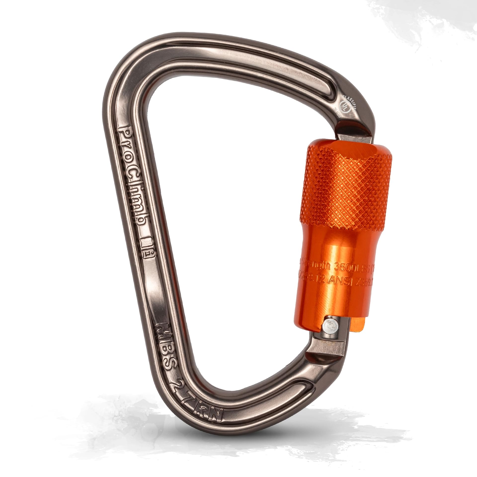 ProClimb I-Beamer Mod D carabiner body view highlighting hot-forged aluminum strength for climbing and rescue.