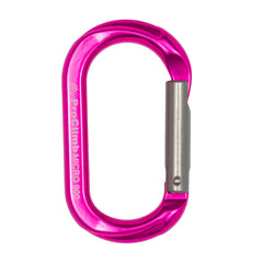 ProClimb oval straight gate pink carabiner, compact design for daily organization.