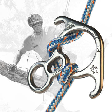 ProClimb rapelling descender in action demonstrating smooth rope feed and control