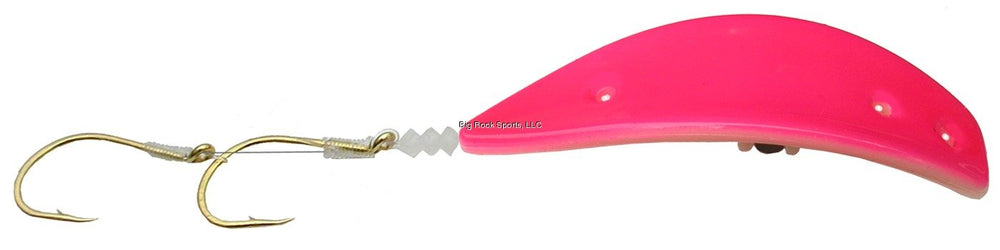 Proco Kokanee Killer Lure with EChip in pink glow attracts kokanee more effectively