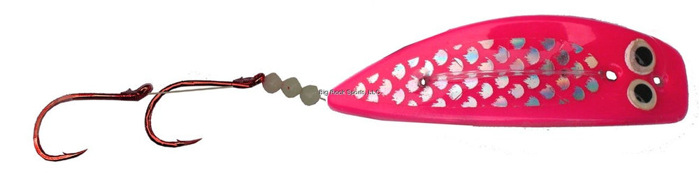 Proco Kokanee Killer with EChip in pink glow boosts visibility for kokanee trolling.