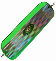 Pro-Troll ProFlash flasher in green stryper 11-inch lights up water to attract fish
