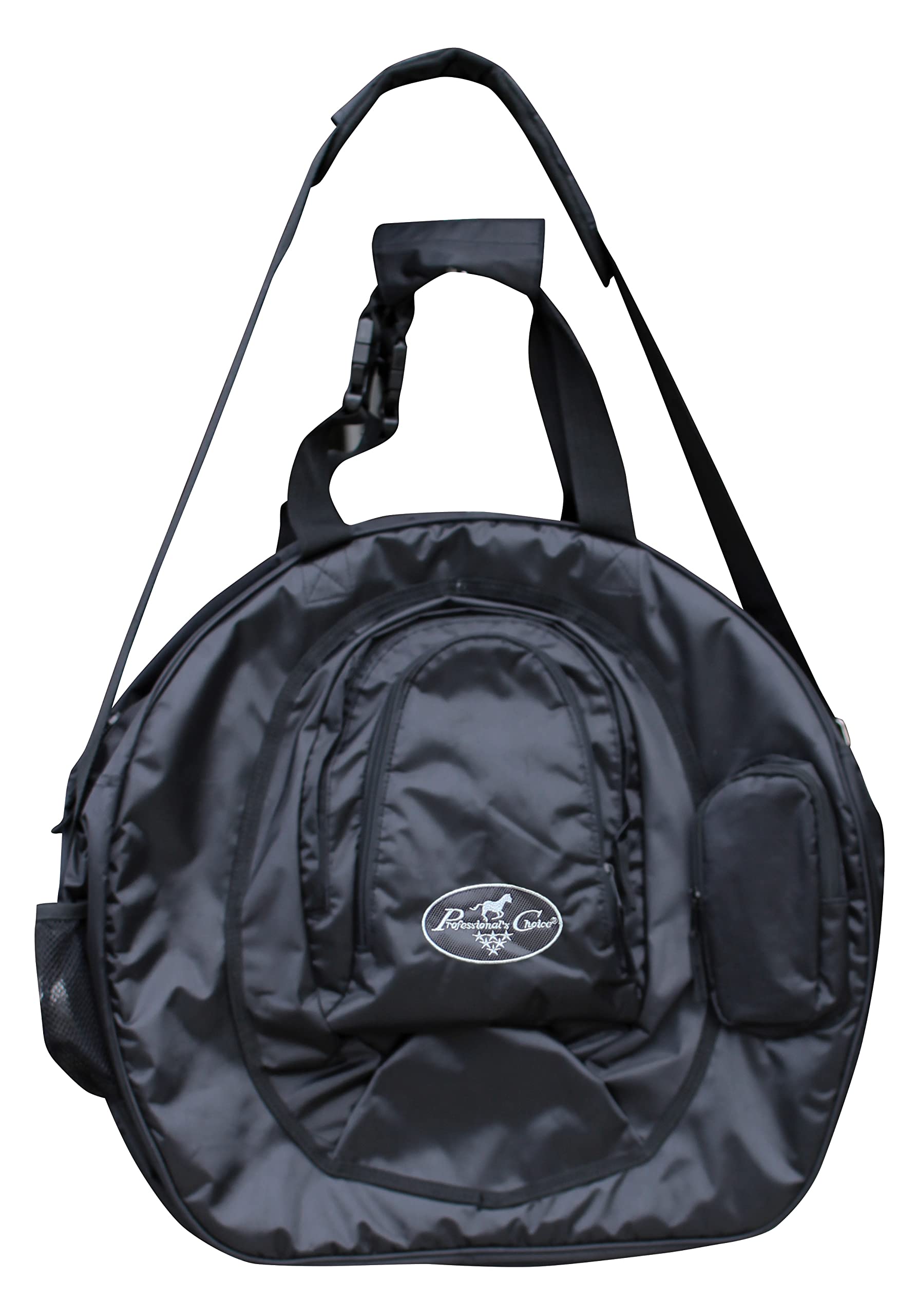 Professional's Choice rope bag backpack black, front view with accessible pockets for on-the-go use.