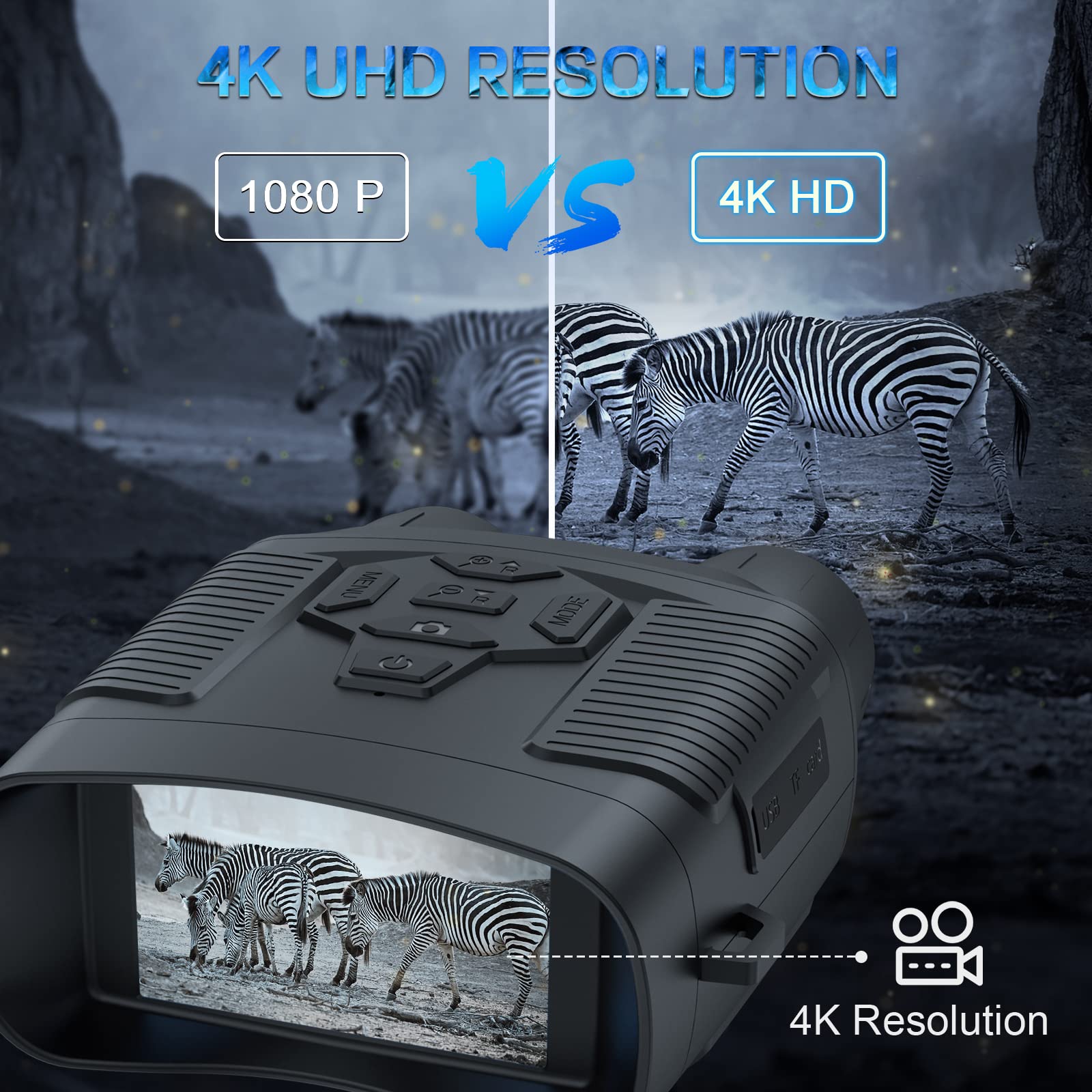 Profey Night Vision Goggles rubber armour provides secure grip on rugged terrain