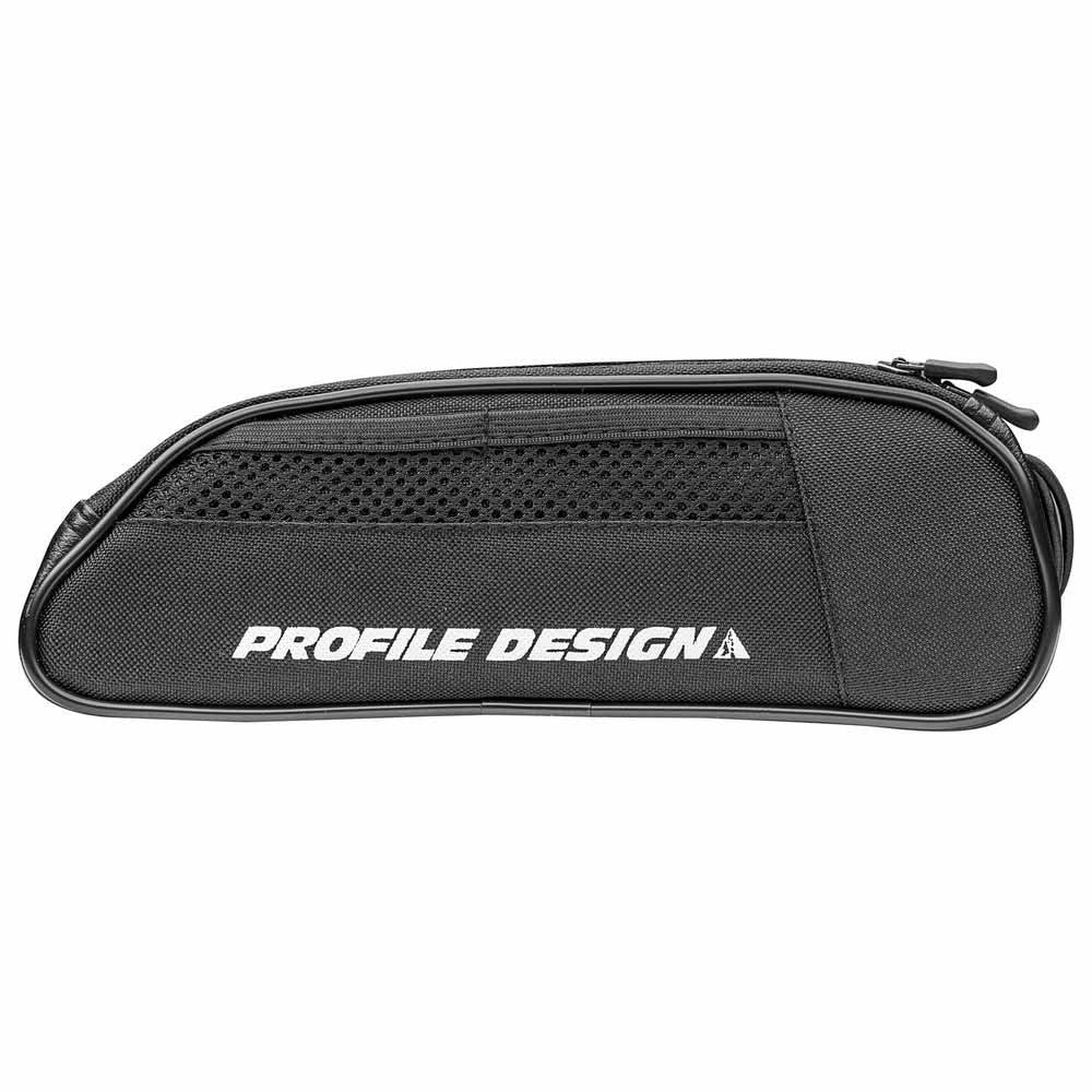 Profile Design Explorer Pack Black, front strap attachment, secure mounting for easy on-bike access.
