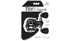 ProFISHiency Tiny Baitcast Reel with clam pack, compact and portable.