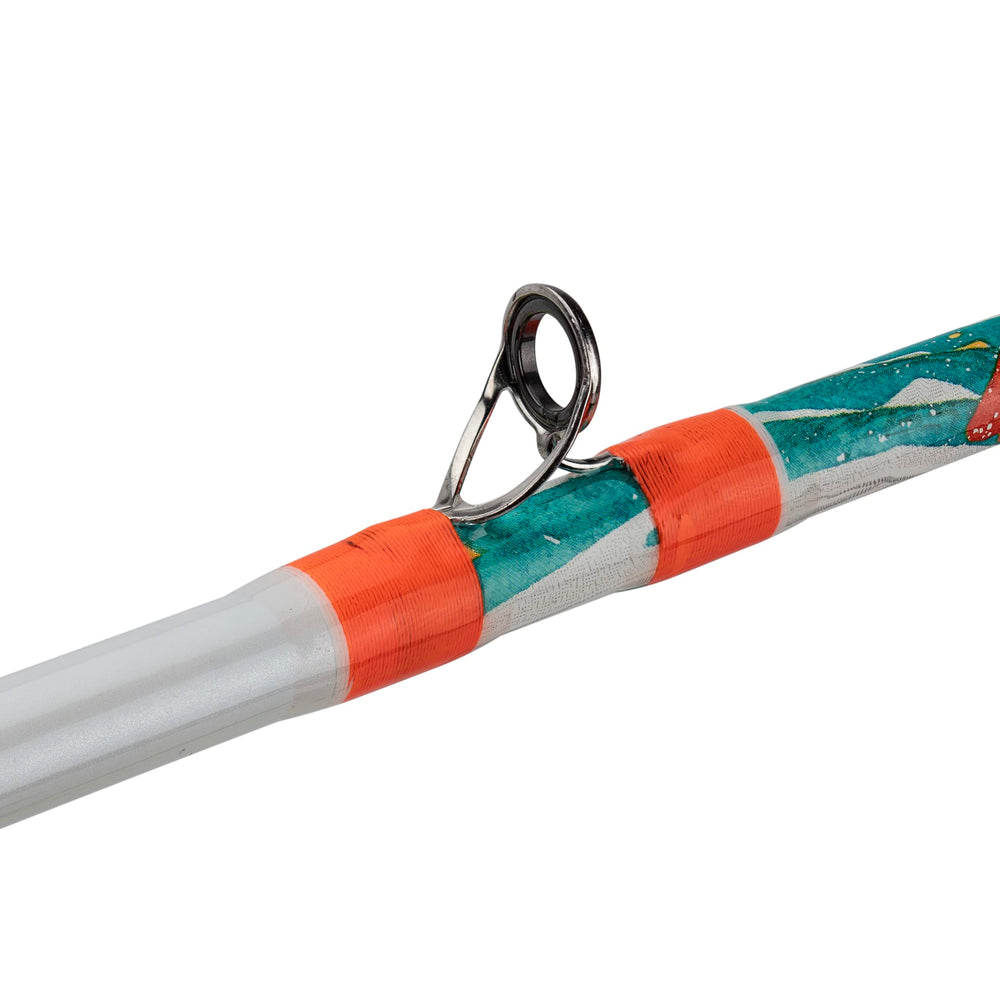 ProFISHiency 6lb hi-viz orange line pre-spooled for quick starts on water.