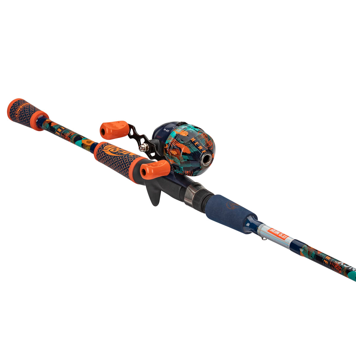 ProFISHiency Nerf micro spincast rod assembly with durable fiberglass for easy handling.