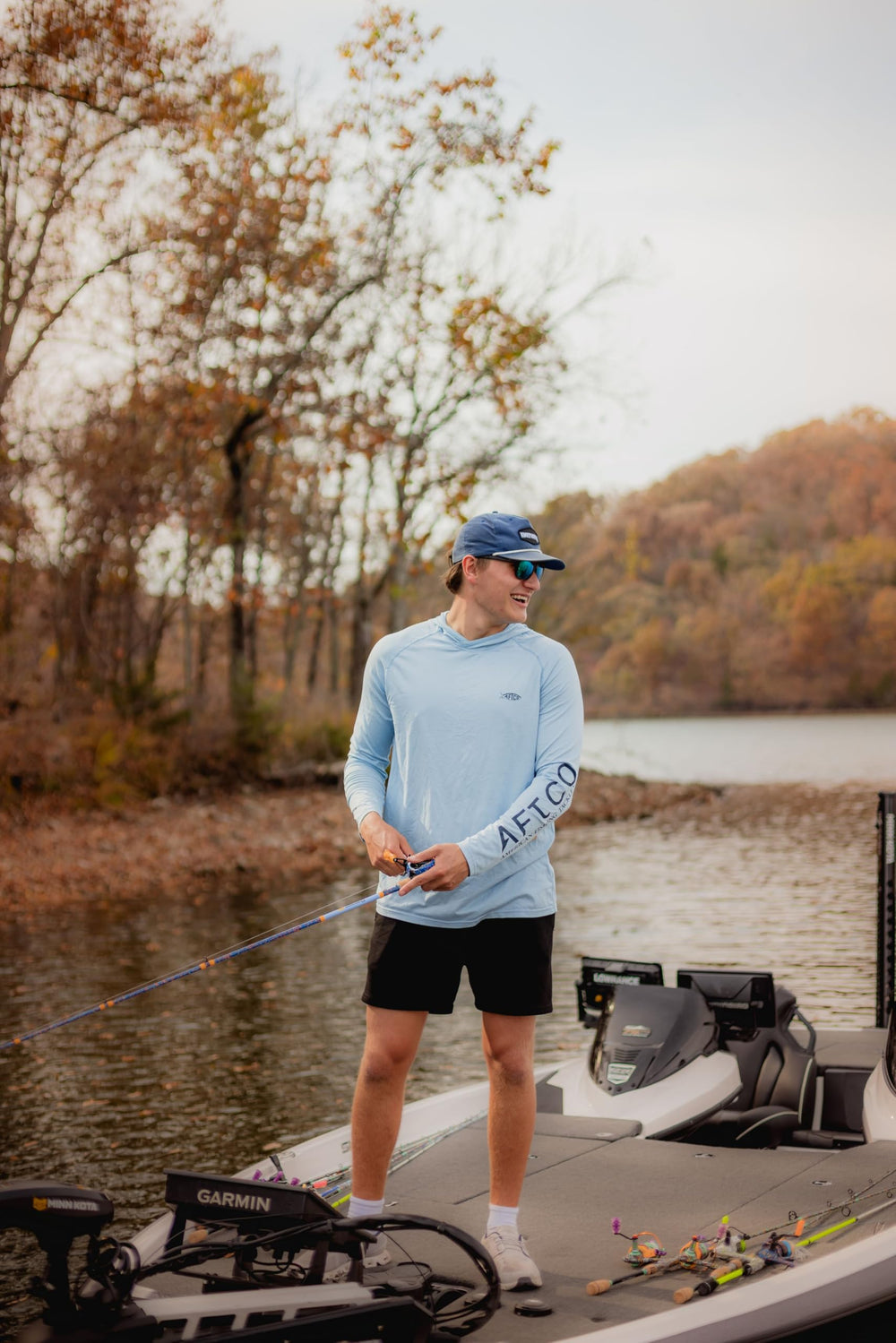 ProFISHiency split cork grips provide all-day comfort on long fishing trips.