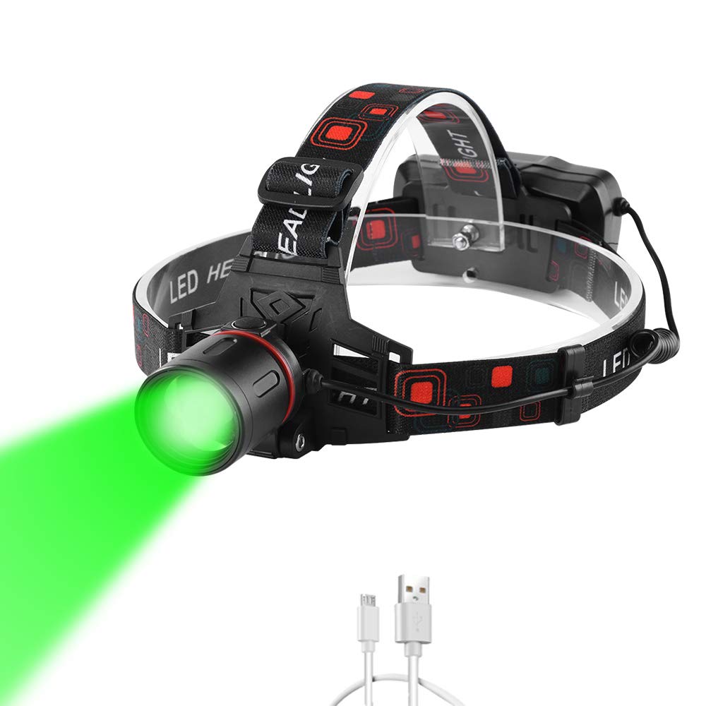 PROFORUS headlamp green 1000 lumens for night hunting