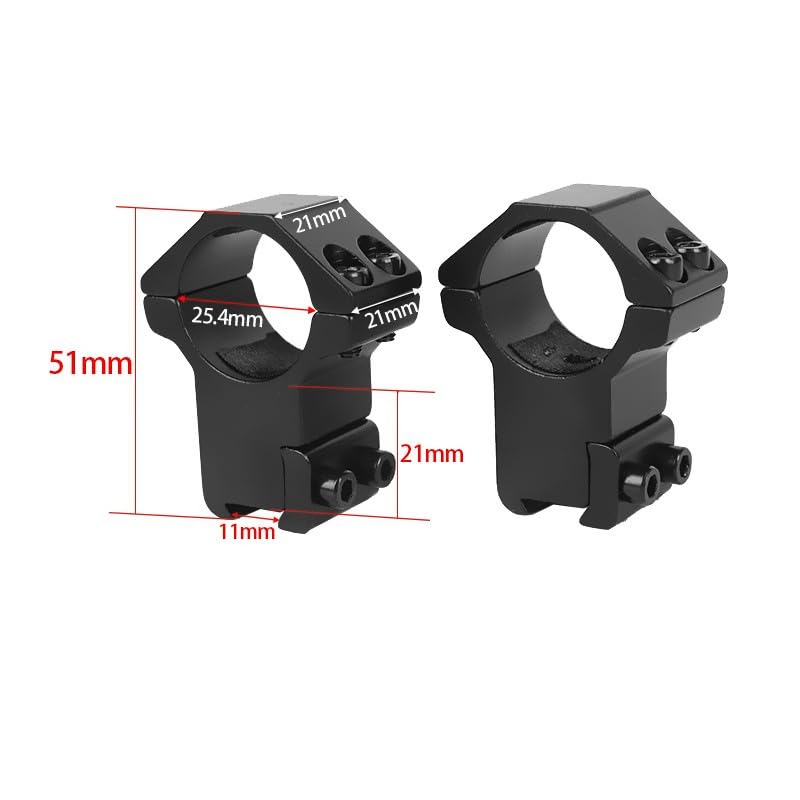 ProWildGear 30mm high-narrow dovetail scope rings for low-profile setup