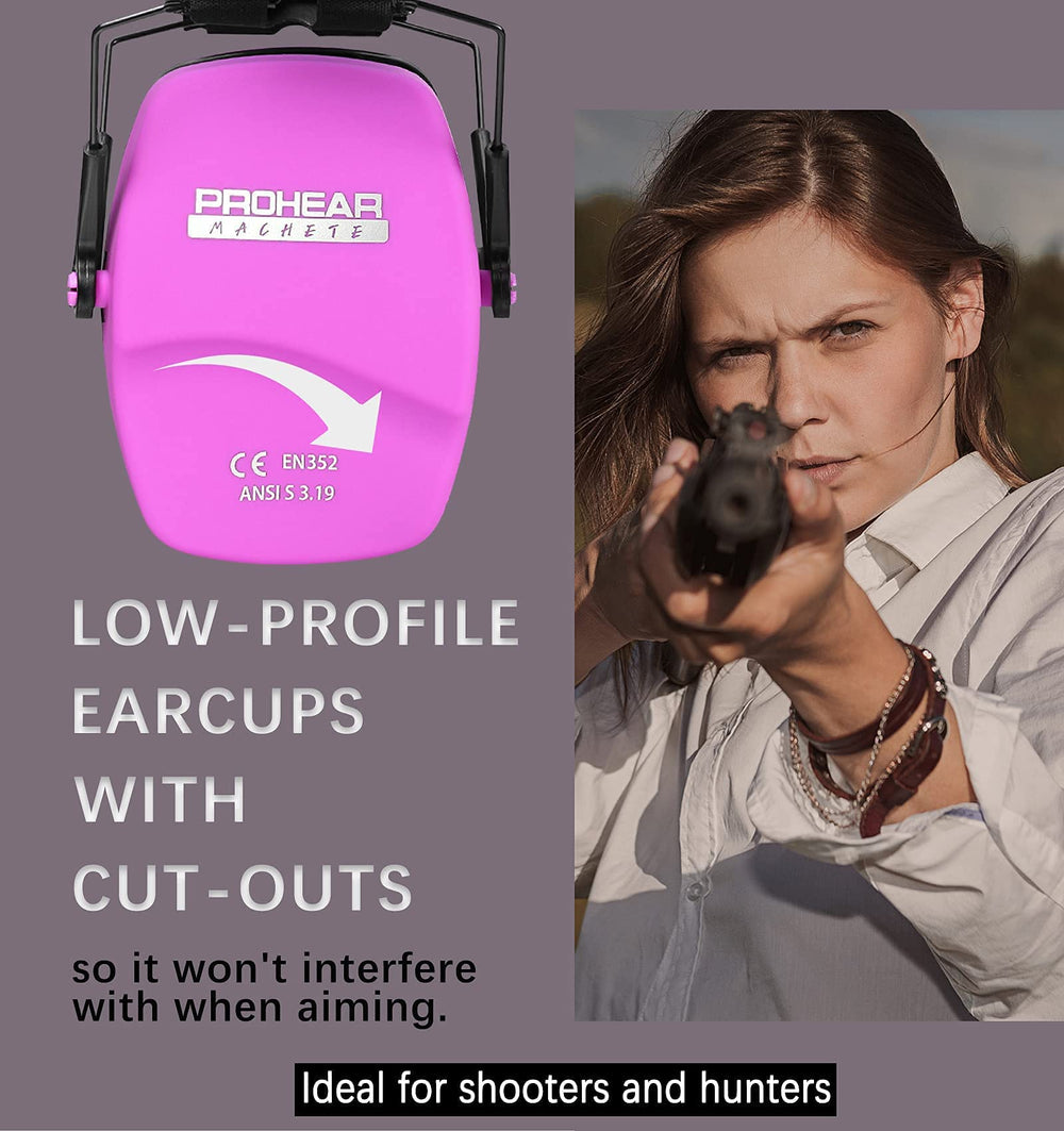 PROHEAR 016 ear protection earmuffs ideal for hunting, mowing, and woodworking
