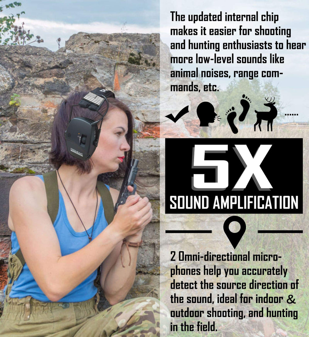 PROHEAR earmuffs attack-time 0.0005 s response speed in action