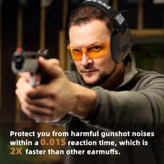 PROHEAR low-profile earcups with cutaways help aim without sacrificing hearing protection.