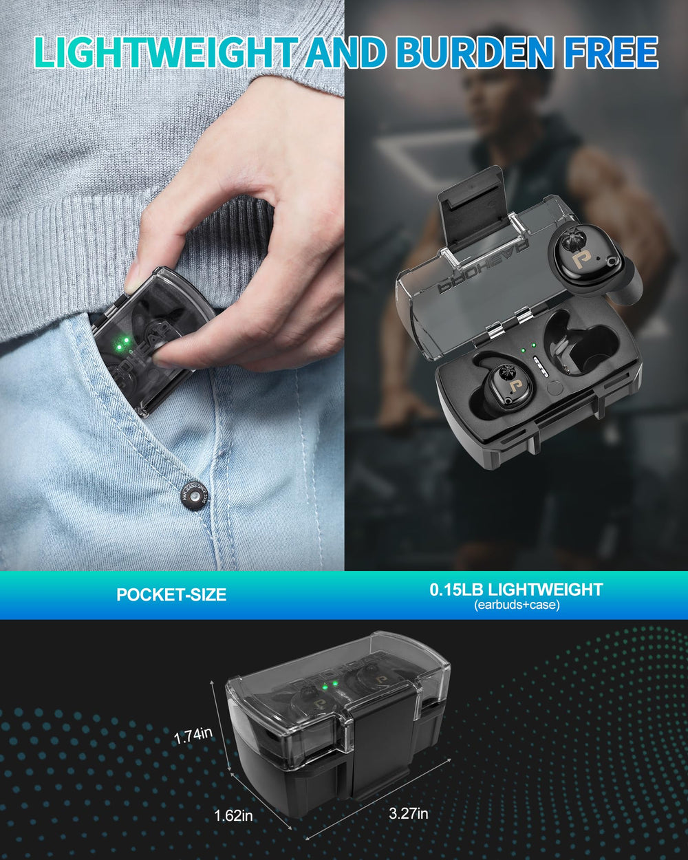 PROHEAR noise-cancel mode button provides intuitive control.