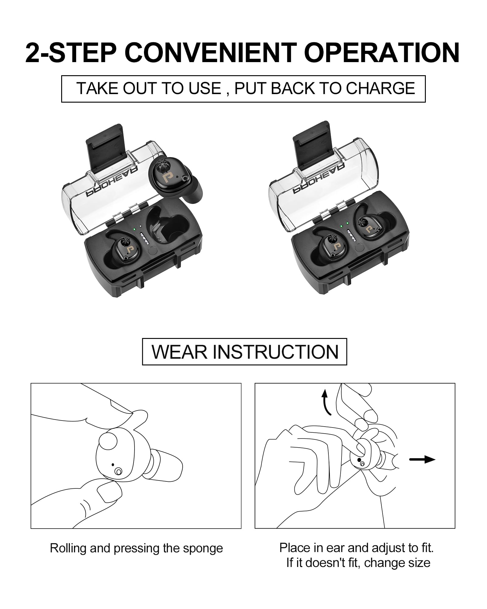 PROHEAR pocket-friendly case design keeps hearing protection ready anywhere.