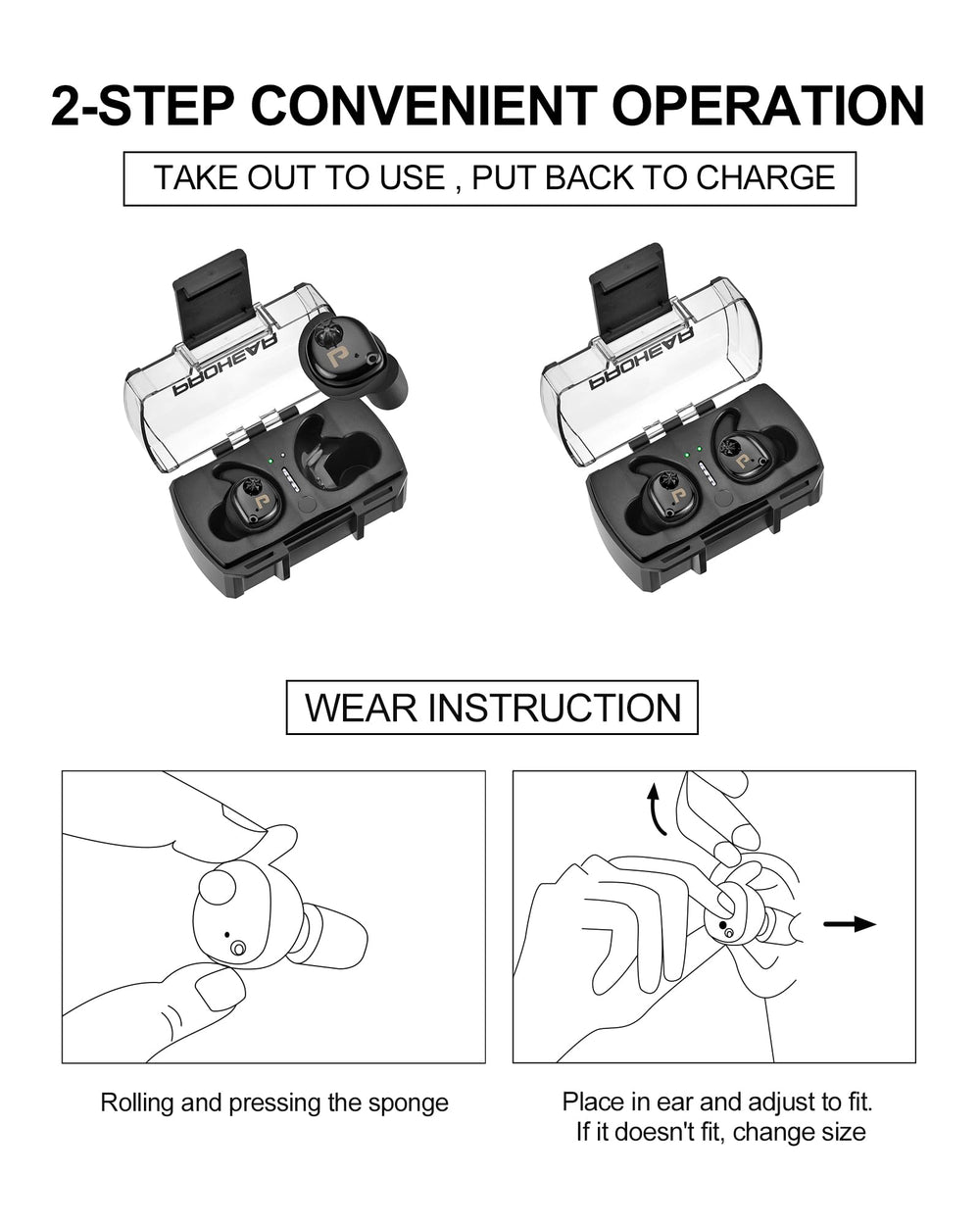 PROHEAR pocket-friendly case design keeps hearing protection ready anywhere.