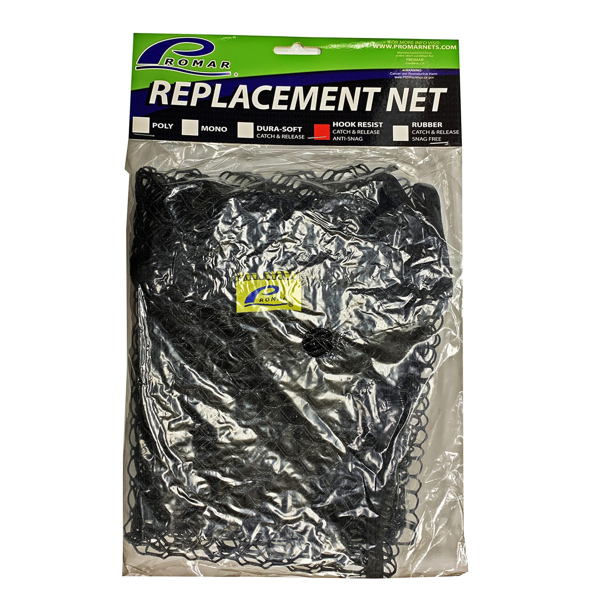 Promar Hook Resist replacement net attaches securely to frames for quick swaps
