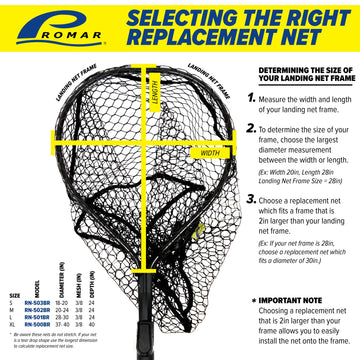 Promar hook resist net features three-quarter-inch mesh for snag protection.