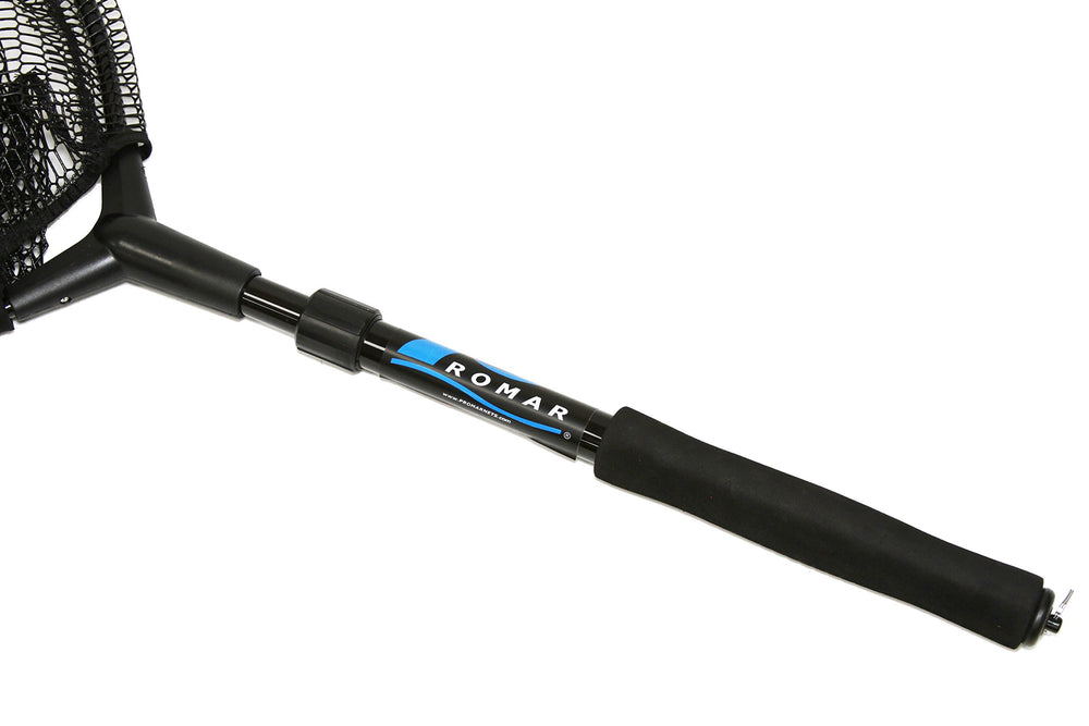 Promar Promesh hook-resistant landing net helps prevent lure tangles during retrieves.