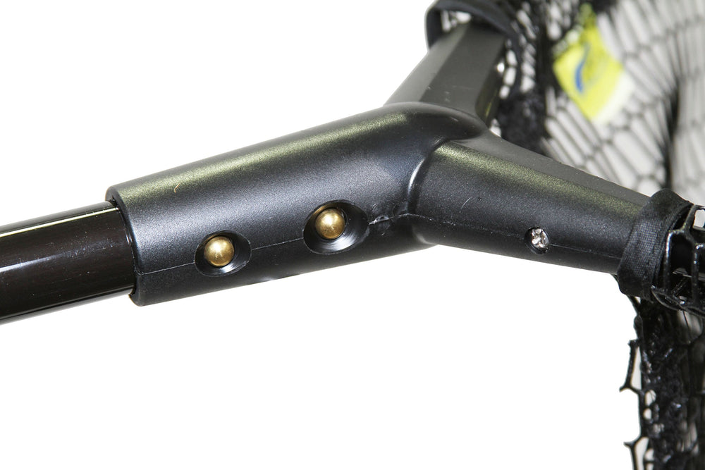 Promar Promesh telescopic handle detail shows sturdy anodized aluminum construction.